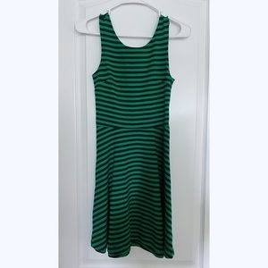 American Eagle Striped A-Line Mini Dress